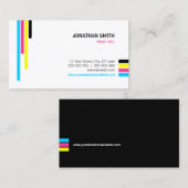 Carte de visite excentré de couleurs des services (Devant / Derrière)