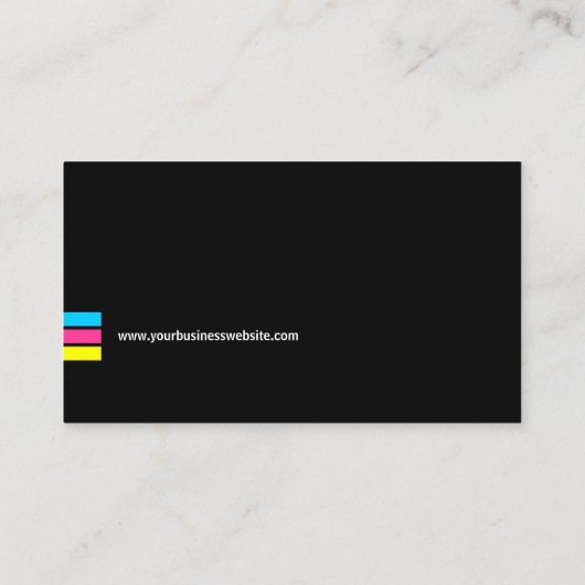 Carte de visite excentré de couleurs des services (Dos)