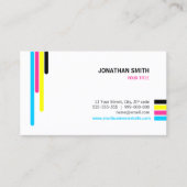 Carte de visite excentré de couleurs des services (Devant)