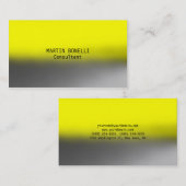 Carte De Visite Exceptionnel Gris Jaune Plat Attractif (Devant / Derrière)