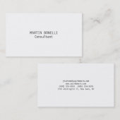 Carte De Visite Exclusif Blancs Plat Attractif (Devant / Derrière)