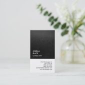 Carte De Visite Exclusif Gris Gris Blanc Unique Moderne (Debout devant)