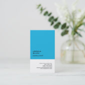 Carte De Visite Exclusif Spécial Bleu Blanc Moderne Unique (Debout devant)