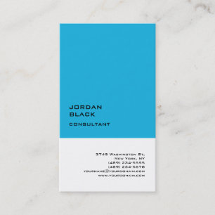 Carte De Visite Exclusif Spécial Bleu Blanc Moderne Unique