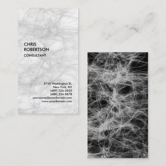 Carte De Visite Exclusif spécial Gris Moderne Unique (Devant / Derrière)