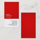 Carte De Visite Exclusif Spécial Impressionnant Rouge Blanc Unique (Devant / Derrière)