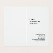 Carte De Visite Exclusif spécial noir & blanc moderne Unique (Extérieur déplié)