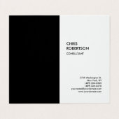Carte De Visite Exclusif spécial noir & blanc moderne Unique (Extérieur déplié)