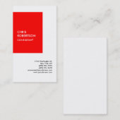 Carte De Visite Exclusif spécial Rouge Blanc moderne Unique (Devant / Derrière)