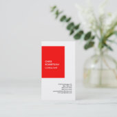 Carte De Visite Exclusif spécial Rouge Blanc moderne Unique (Debout devant)
