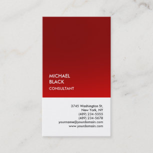 Carte De Visite Exclusif Spécial Rouge Blanc Moderne Unique