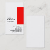 Carte De Visite Exclusif spécial rouge blanc unique (Devant / Derrière)