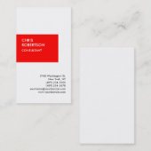 Carte De Visite Exclusif Vertical Blanc Privé Unique (Devant / Derrière)