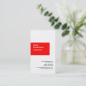 Carte De Visite Exclusif Vertical Blanc Privé Unique (Debout devant)