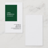 Carte De Visite Exclusive Forêt Spéciale Vert Blanc Moderne Unique (Devant / Derrière)