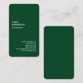 Carte De Visite Exclusive Forêt Spéciale Vert Moderne Unique (Devant / Derrière)