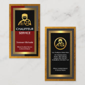 Carte De Visite Exclusive Gold Chauffeur's Frame Driver (Devant / Derrière)