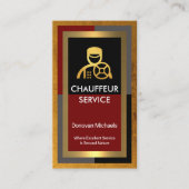 Carte De Visite Exclusive Gold Chauffeur's Frame Driver (Devant)