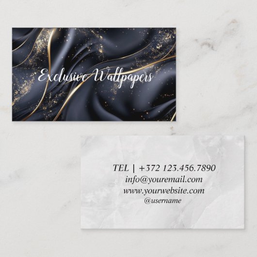 Carte De Visite Exclusive Handmade Luxury Wallpapers (Devant / Derrière)