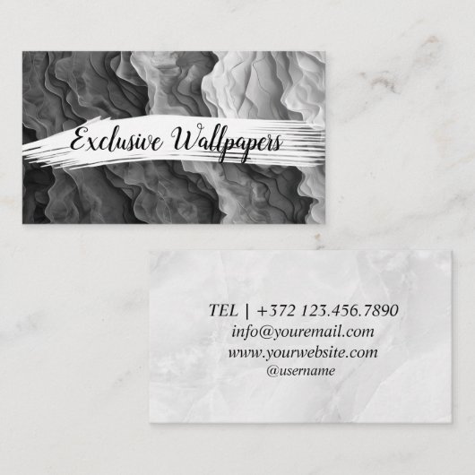 Carte De Visite Exclusive Handmade Luxury Wallpapers (Devant / Derrière)