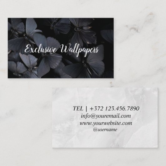 Carte De Visite Exclusive Handmade Luxury Wallpapers (Devant / Derrière)