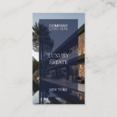 Carte De Visite Exclusive Real Estate Property photo Luxury agent (Devant)