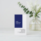 Carte De Visite Exclusive Spécial Bleu Blanc Privé Unique (Debout devant)