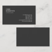 Carte De Visite Exclusive Special Grey tendance (Devant / Derrière)