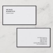 Carte De Visite Exclusive Spécial Noir Blanc Noir tendance (Devant / Derrière)