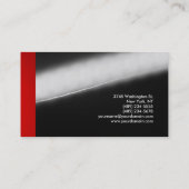 Carte De Visite Exclusive spéciale couleur rouge gris tendance (Dos)