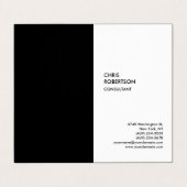 Carte De Visite Exclusive Spéciale Noir Blanc Moderne Unique (Extérieur déplié)