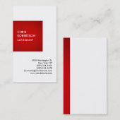 Carte De Visite Exclusive Spéciale Rouge Blanc Privé Unique (Devant / Derrière)