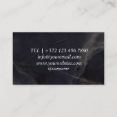 Carte De Visite Exclusive Tiles Black Luxury  Natural Materials (Dos)