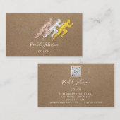 Carte De Visite Exécuter entraîneur sportif instructeur de logo de (Devant / Derrière)