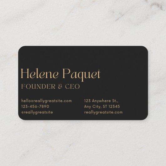 Carte De Visite exécutif (Dos)