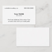 Carte De Visite Exécutif blanc (Devant / Derrière)
