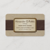 Carte De Visite Exécutif Brown et Tan (Devant)