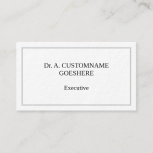 Carte de visite exécutif classique et ancien