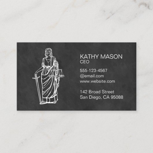 Carte De Visite exécutif | Consultant | Droit des avocats (Devant)