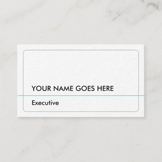 Carte de visite exécutif de base et minimale (Devant)