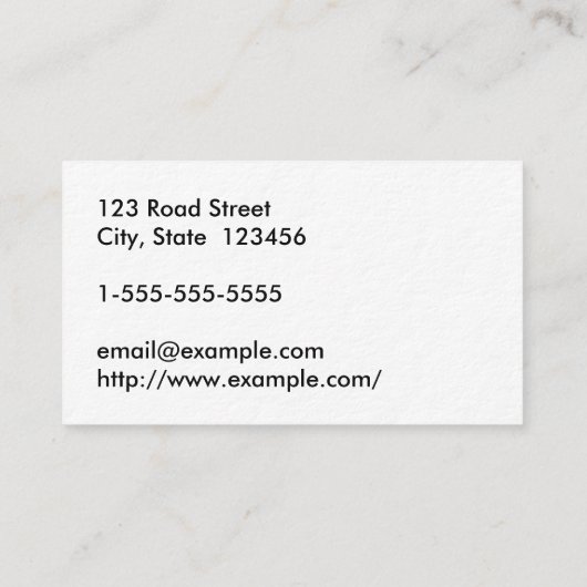 Carte de visite exécutif de base et minimale (Dos)