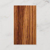 Carte De Visite Exécutif de fibre de bois de Zebrawood de Faux (Dos)