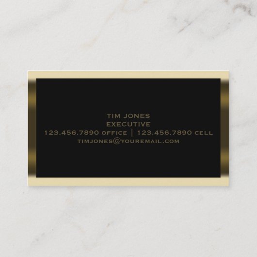 Carte De Visite Exécutif d'or (Dos)