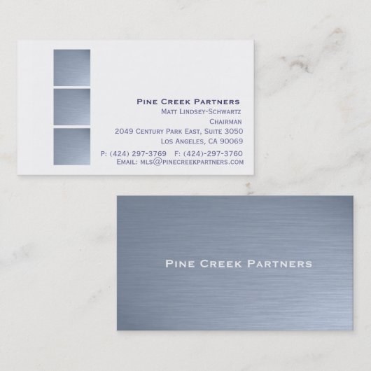 Carte De Visite Exécutif II (Devant / Derrière)