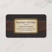 Carte De Visite Exécutif noir et Brown (Devant)