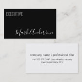 Carte De Visite exécutif | Série de signatures (noir) (Devant / Derrière)