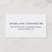 Carte De Visite exécutif | Série de signatures (noir) (Dos)