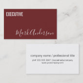 Carte De Visite exécutif | Série Signature (Devant / Derrière)