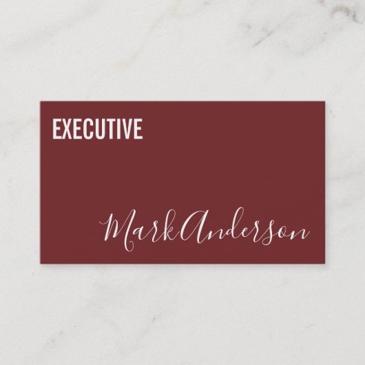 Carte De Visite exécutif | Série Signature (Devant)