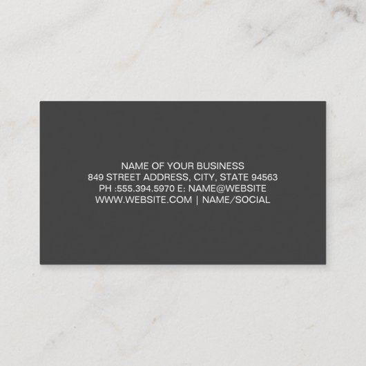 Carte De Visite Exécution du danseur (Dos)